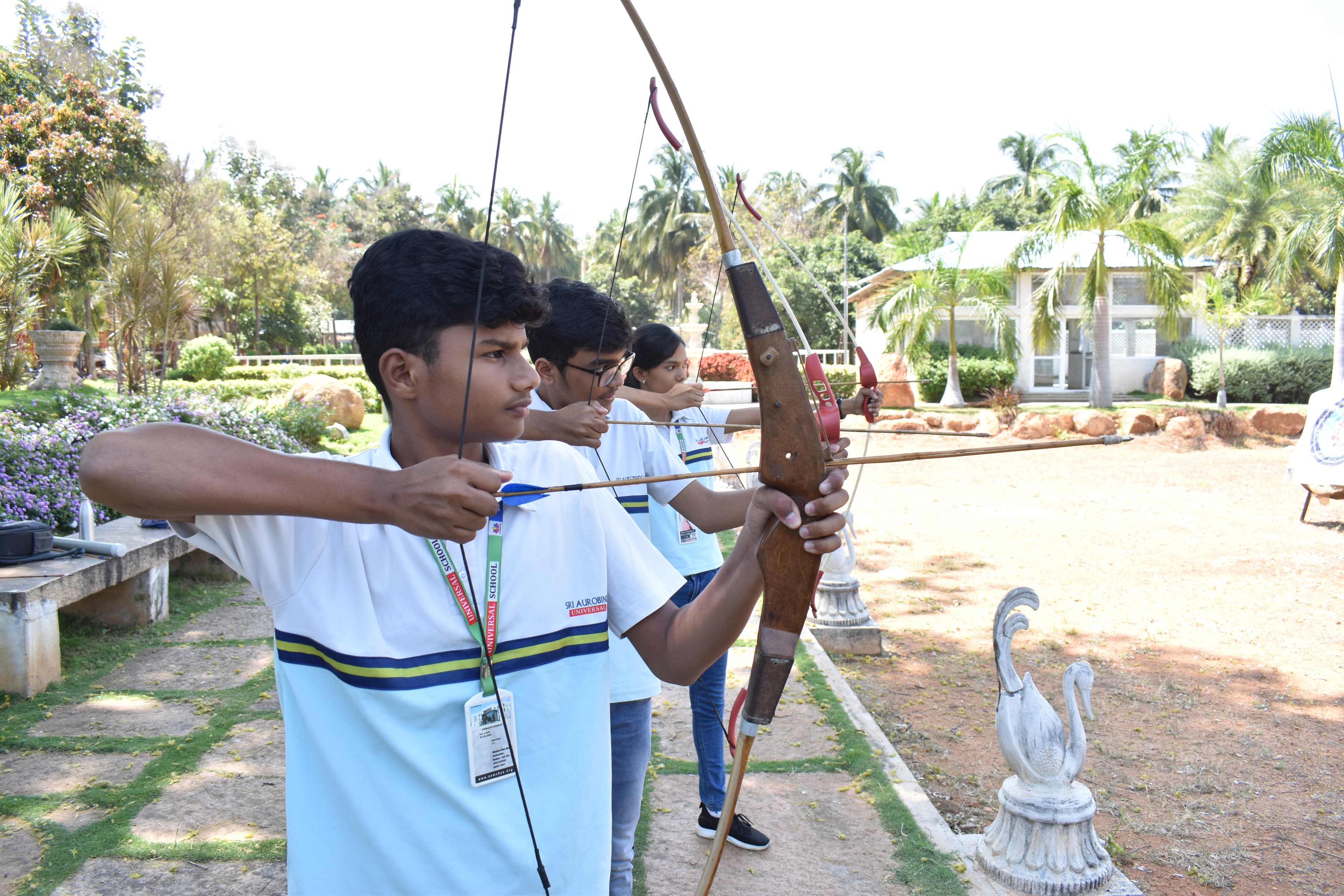 Students exploring science at school