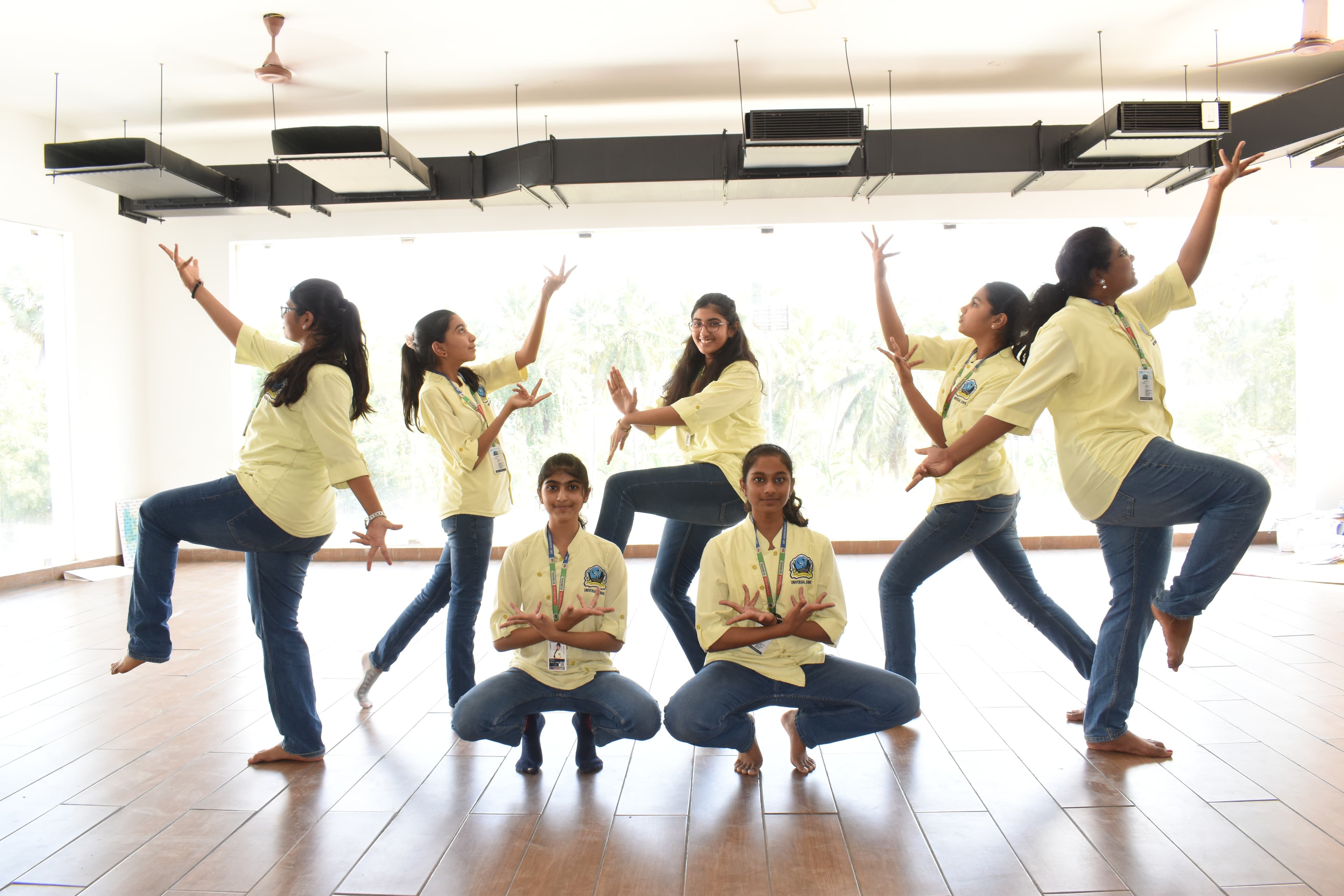 Students taking part in school sports