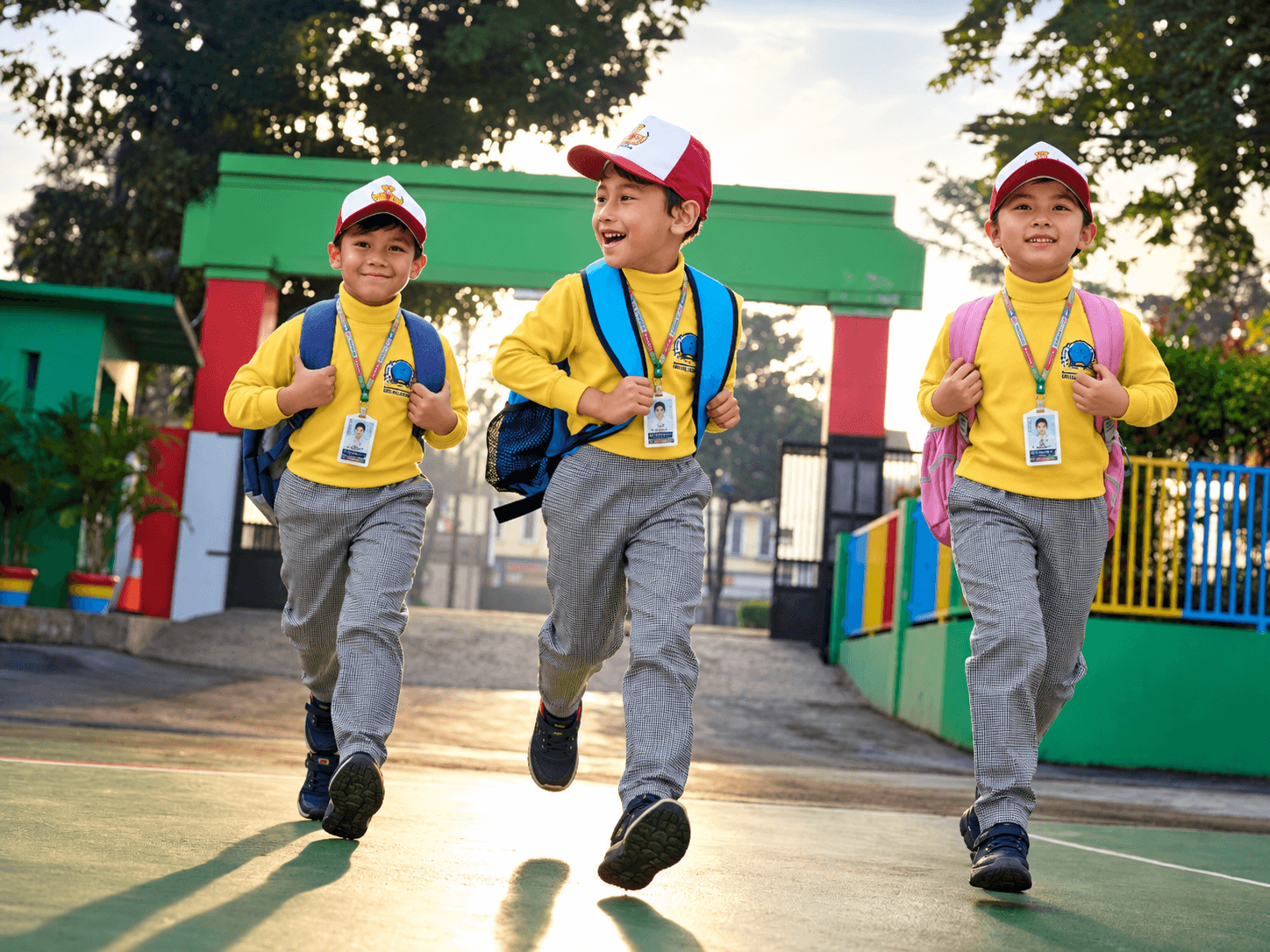 Students playing sport and building confidence